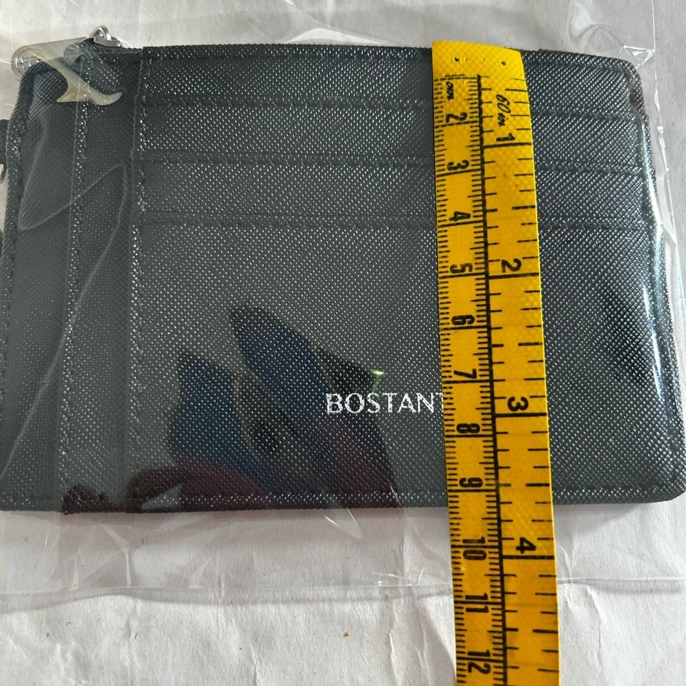 BOSTANTEN Black Card Holder with Key Ring